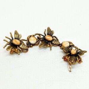 La Contessa Mary Demarco Rare and Unusual Climber brooches Bee Fly Theme